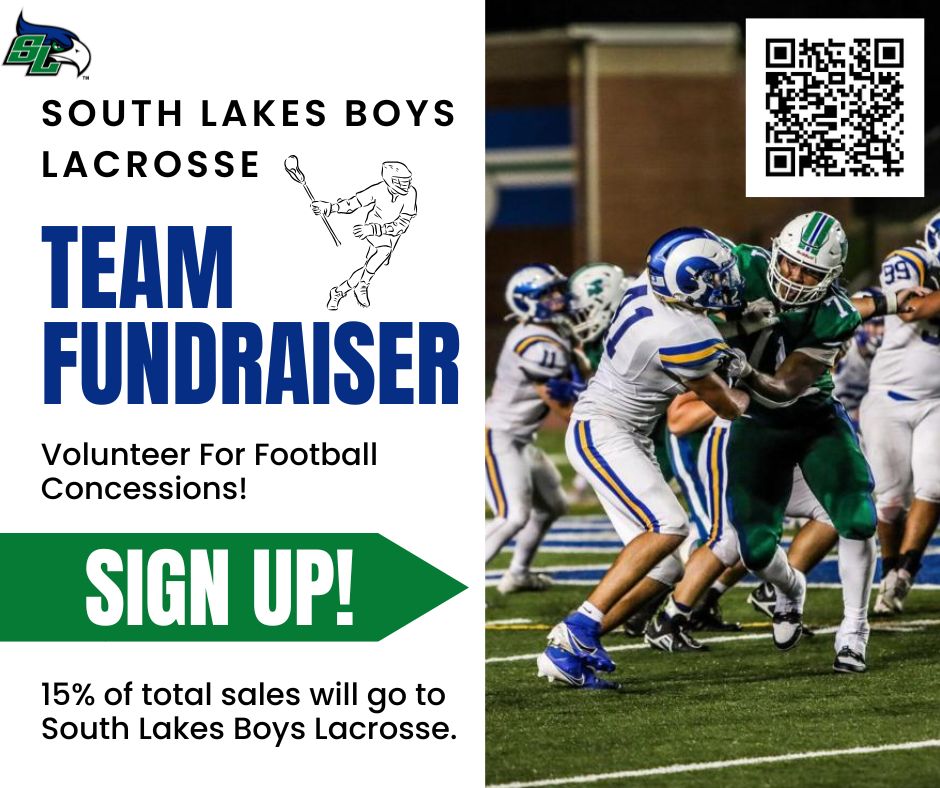 Volunteer at the Concession Stand & Support South Lakes Boys Lacrosse!