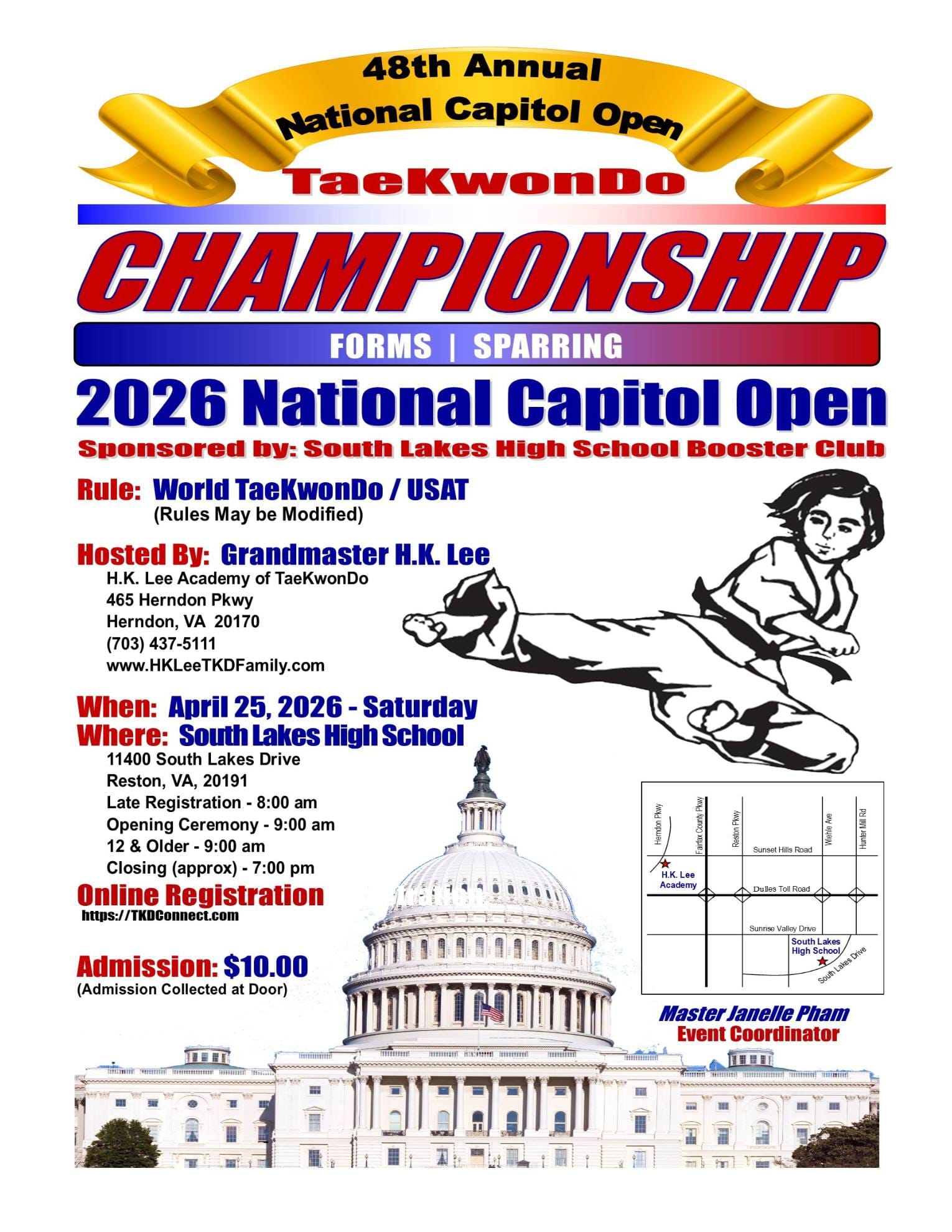 Help Us Make the 2026 National Capitol Open TaeKwonDo Championship a Success